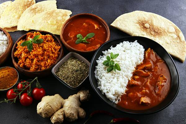 Indian food selection